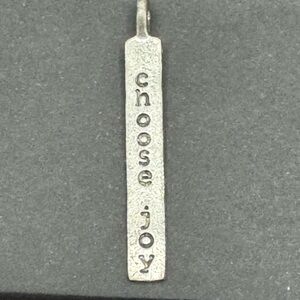 Thirty-One Silver 'Choose Joy' Pendant